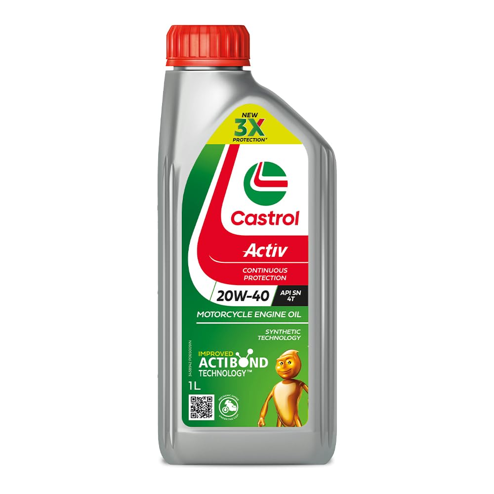 Castrol Activ 4T 20W-40 Engine Oil for Bikes 1L